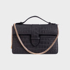 Chez La Mer Lille Bag Crocodile Black leather