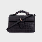 Chez La Mer Lille Bag Crocodile Black leather