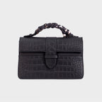 Chez La Mer Lille Bag Crocodile Black leather
