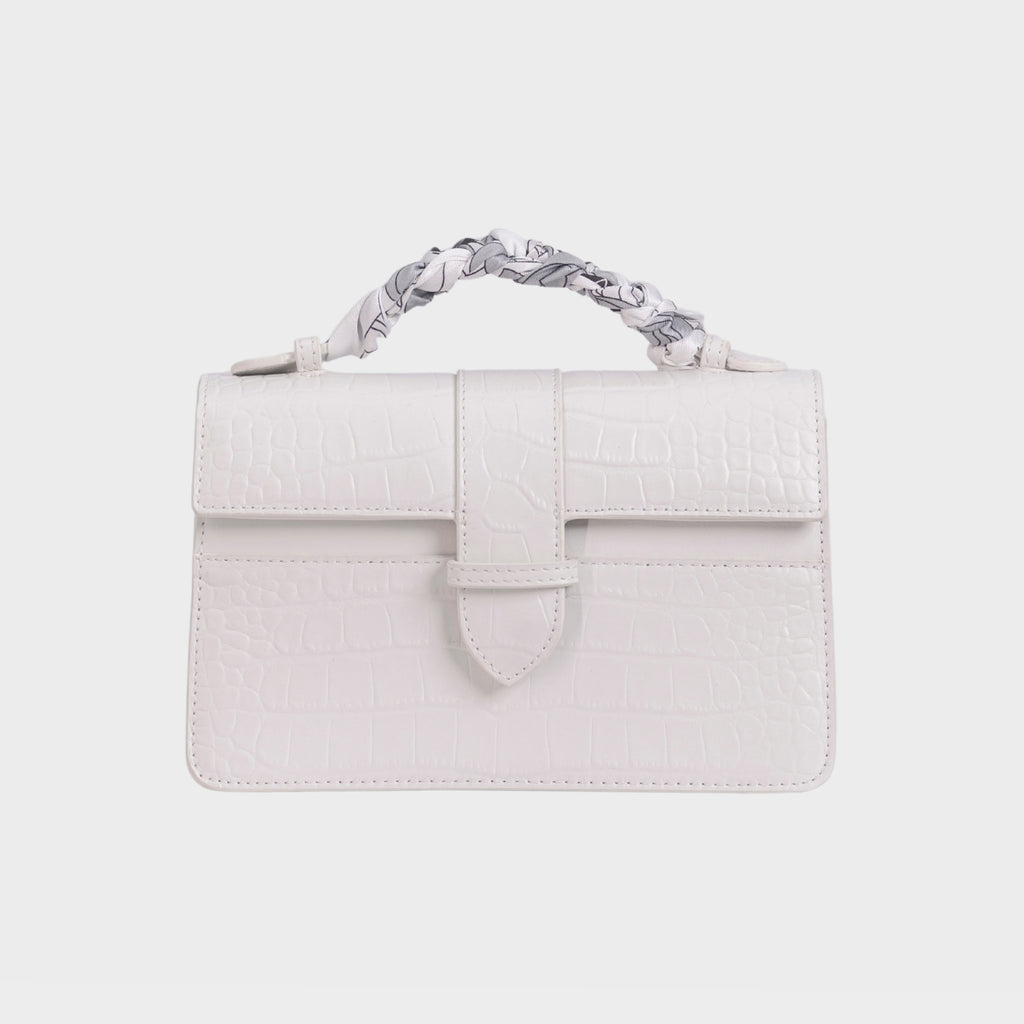 Chez La Mer Lille Bag Crocodile White leather