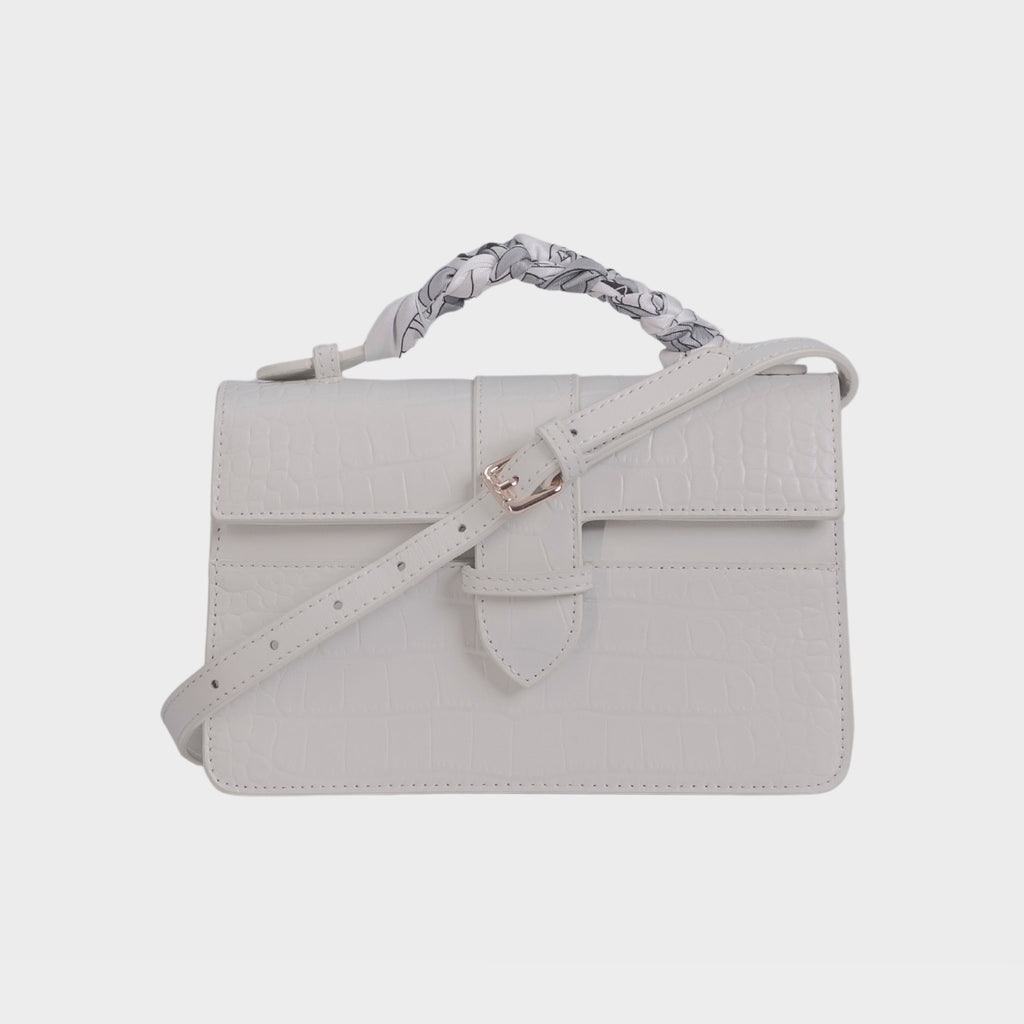 Chez La Mer Lille Bag Crocodile White leather