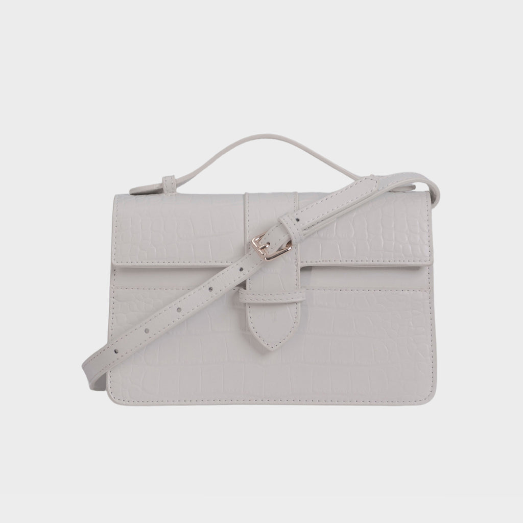 Chez La Mer Lille Bag Crocodile White leather