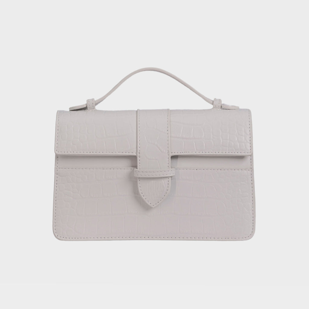 Chez La Mer Lille Bag Crocodile White leather