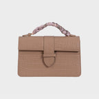 Chez La Mer Lille Bag Crocodile Nude leather