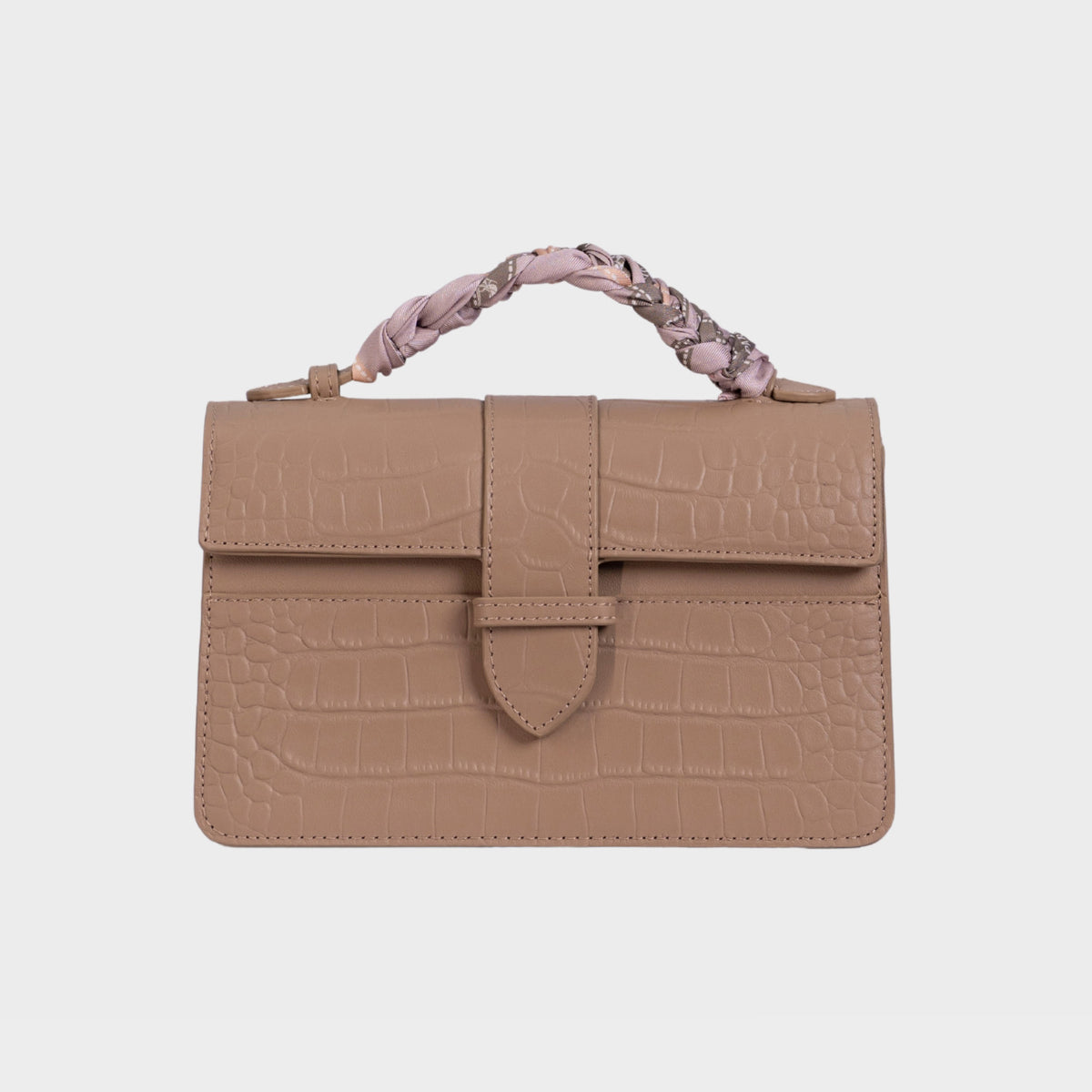 Chez La Mer Lille Bag Crocodile Nude leather