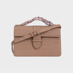 Chez La Mer Lille Bag Crocodile Nude leather