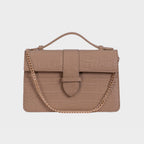 Chez La Mer Lille Bag Crocodile Nude leather