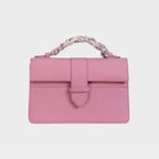 Chez La Mer Lille Bag Crocodile Pink leather