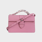 Chez La Mer Lille Bag Crocodile Pink leather