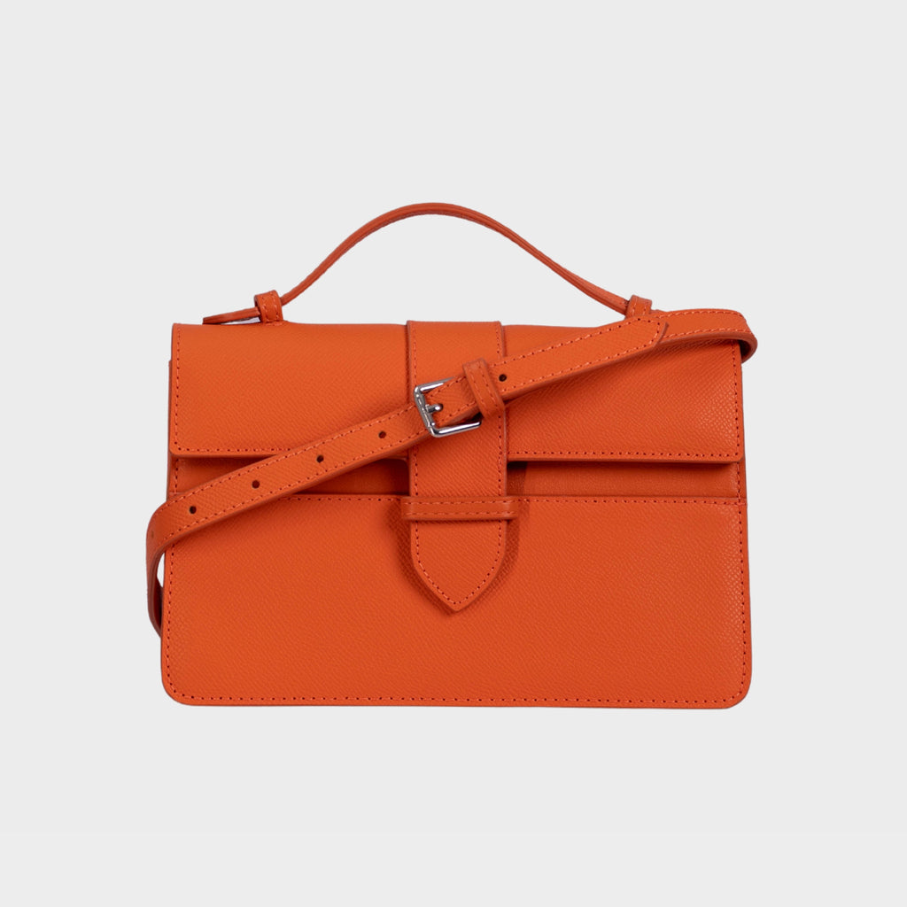 Chez La Mer Lille Bag Orange Epsom Leather
