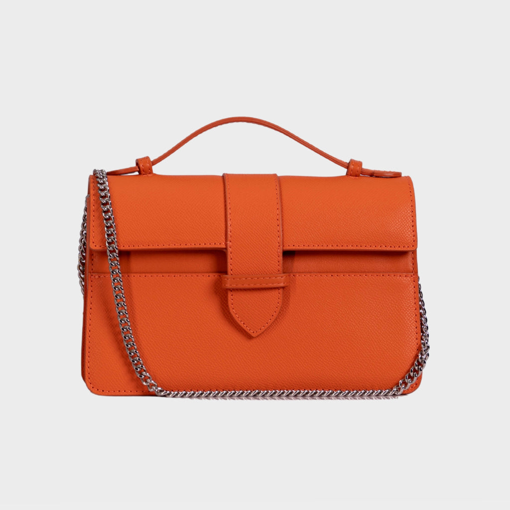 Chez La Mer Lille Bag Orange Epsom Leather
