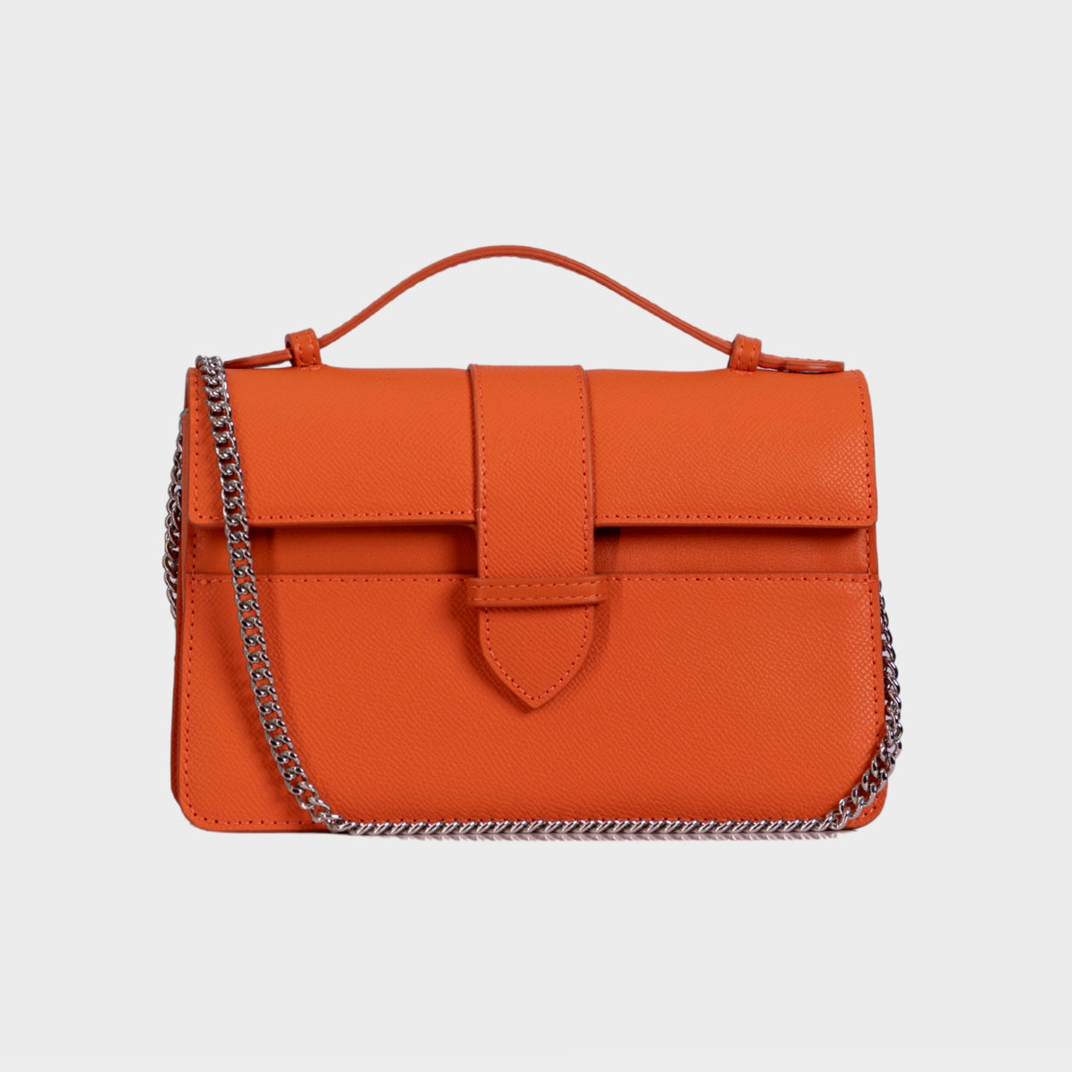 Chez La Mer Lille Bag Orange Epsom Leather