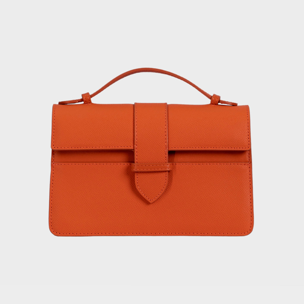 Chez La Mer Lille Bag Orange Epsom Leather