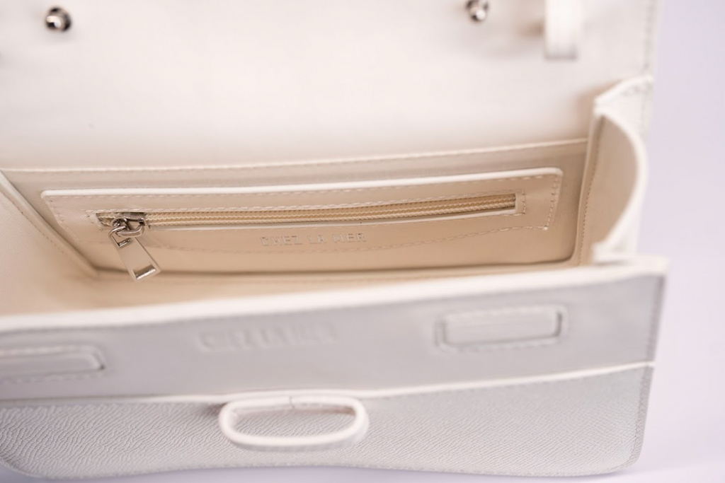 Chez La Mer Lille Bag White Epsom leather