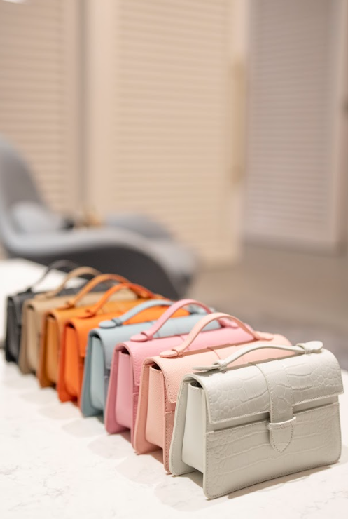 Chez La Mer Lille Bag Orange Epsom Leather