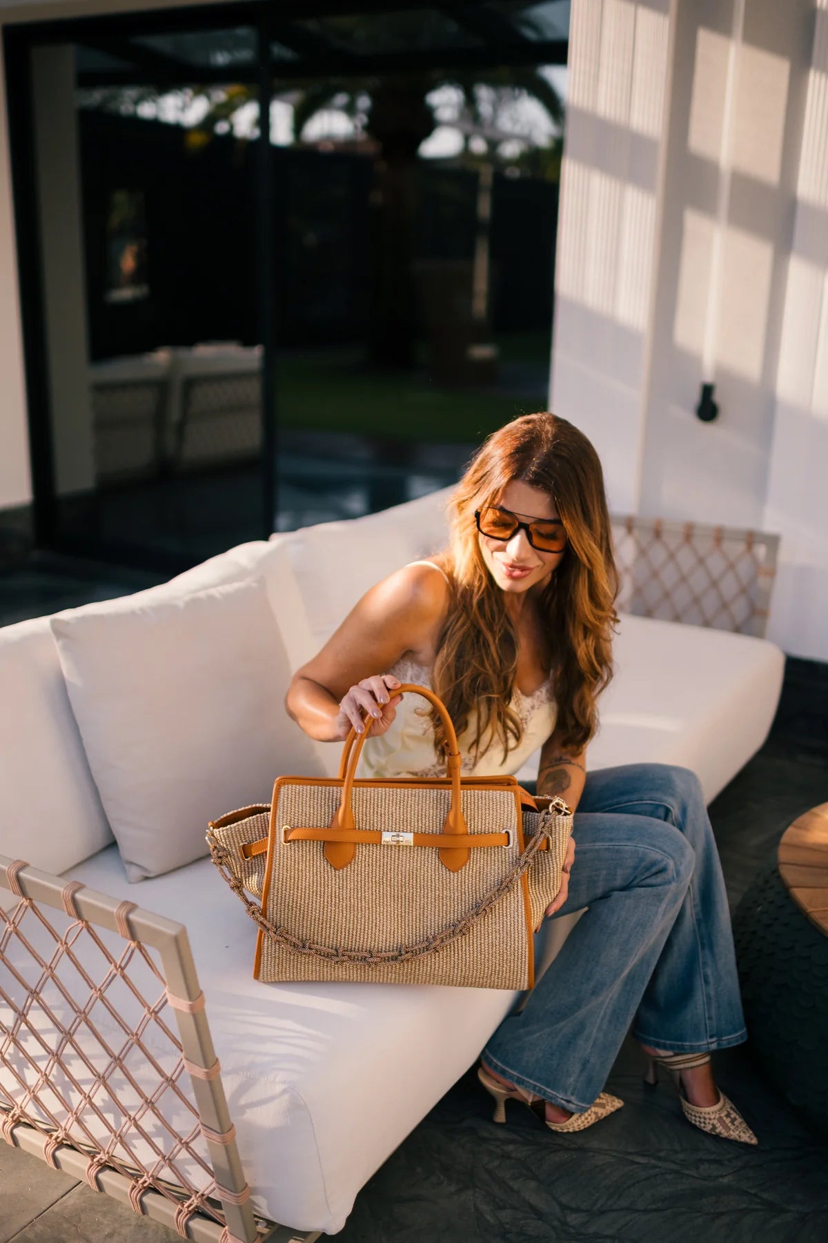 Chez La Mer La Provence Bag Medium Camel