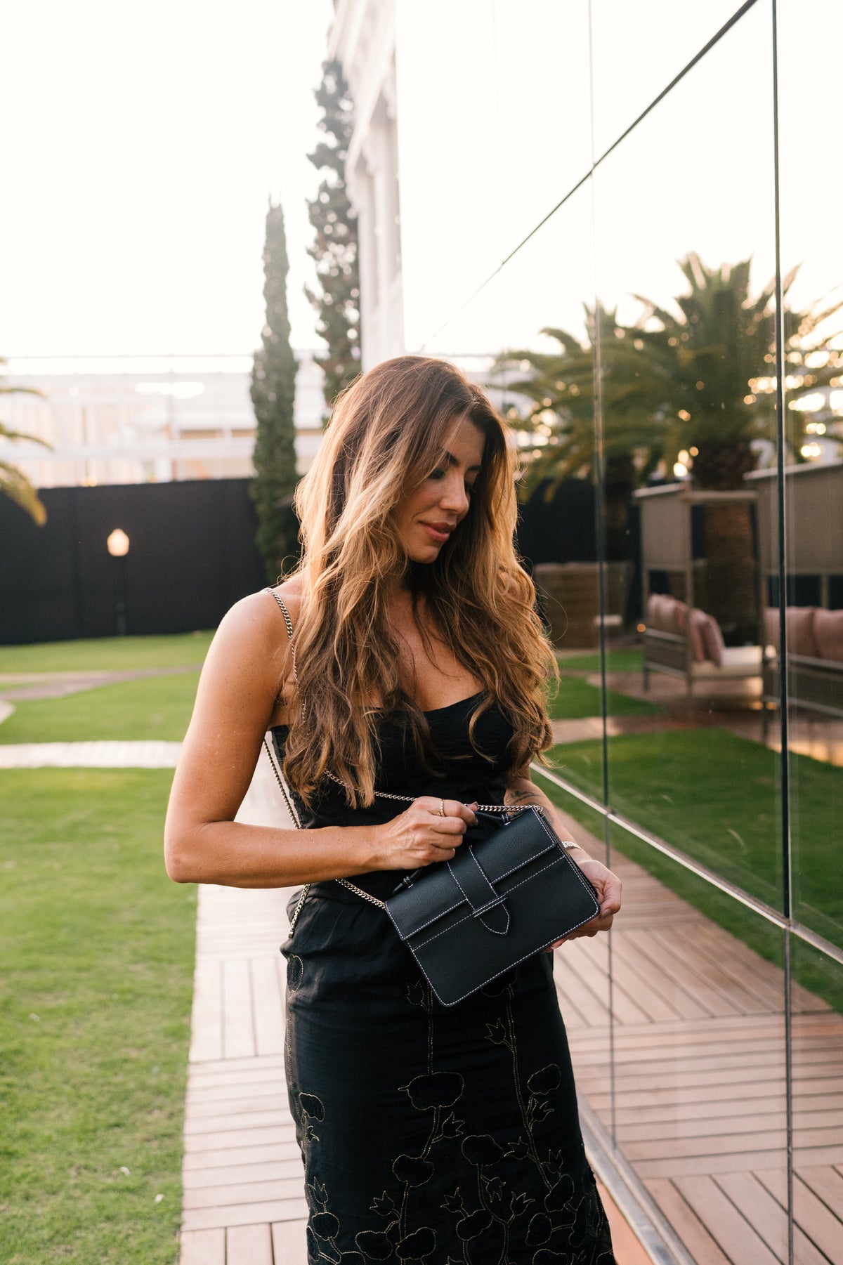 Chez La Mer Lille Bag Black Epsom leather
