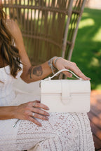 Chez La Mer Lille Bag White Epsom leather