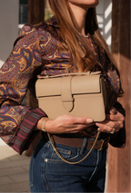 Chez La Mer Lille Bag Nude Epsom leather