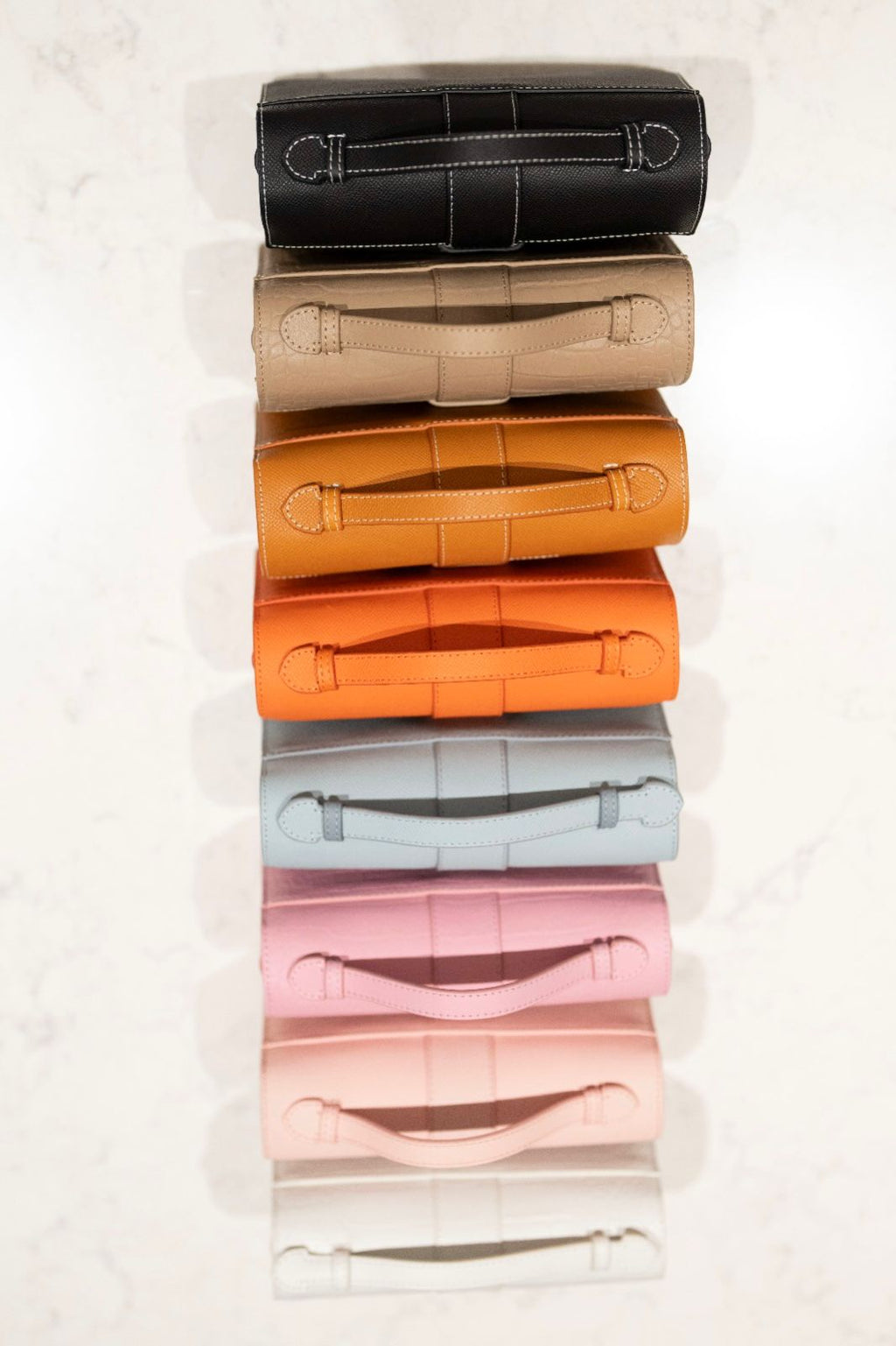 Chez La Mer Lille Bag Orange Epsom Leather