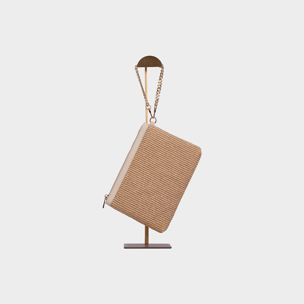 Chez La Mer La Provence Clutch Off White