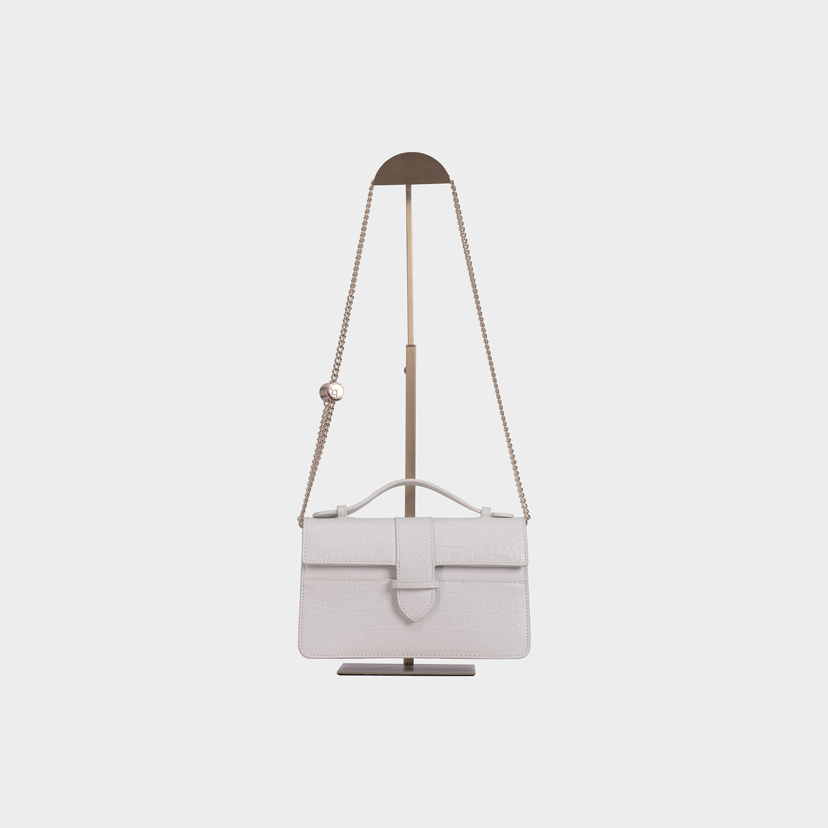 Chez La Mer Lille Bag Crocodile White leather