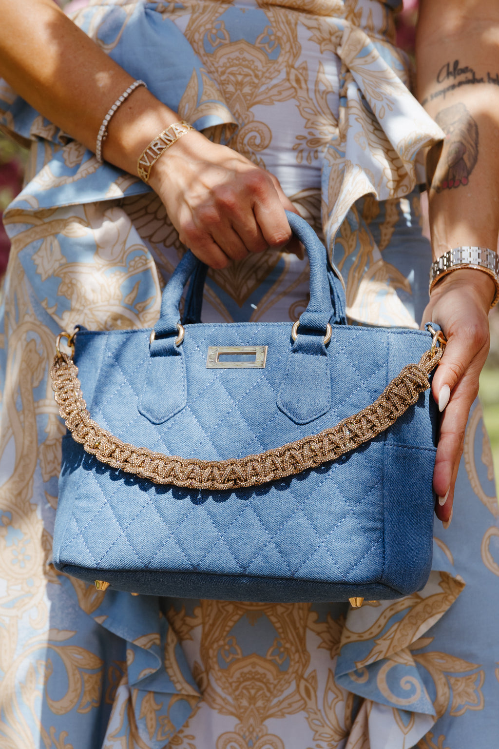 Chez La Mer Saint Tropez mini Bag in Dark Denim