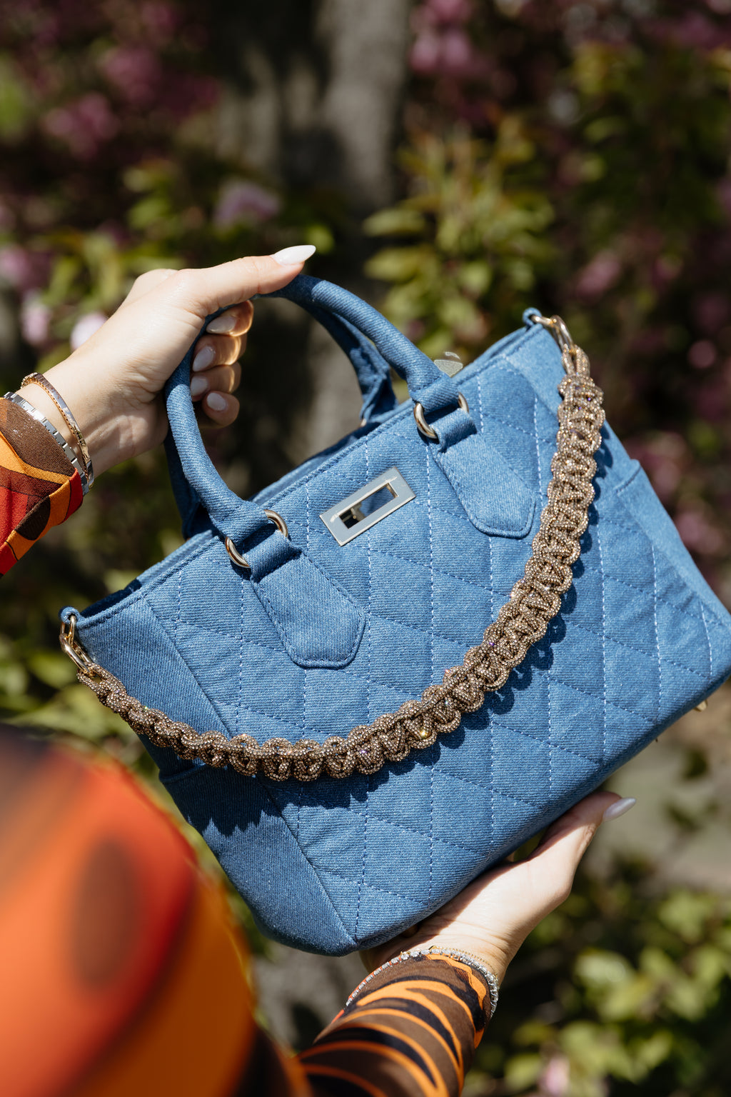 Chez La Mer Saint Tropez mini Bag in Dark Denim