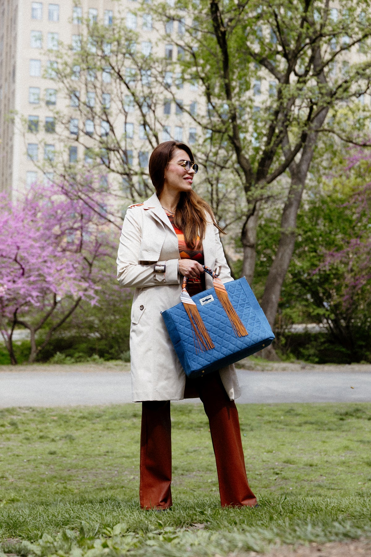 Chez La Mer Saint Tropez medium Bag in Dark Denim