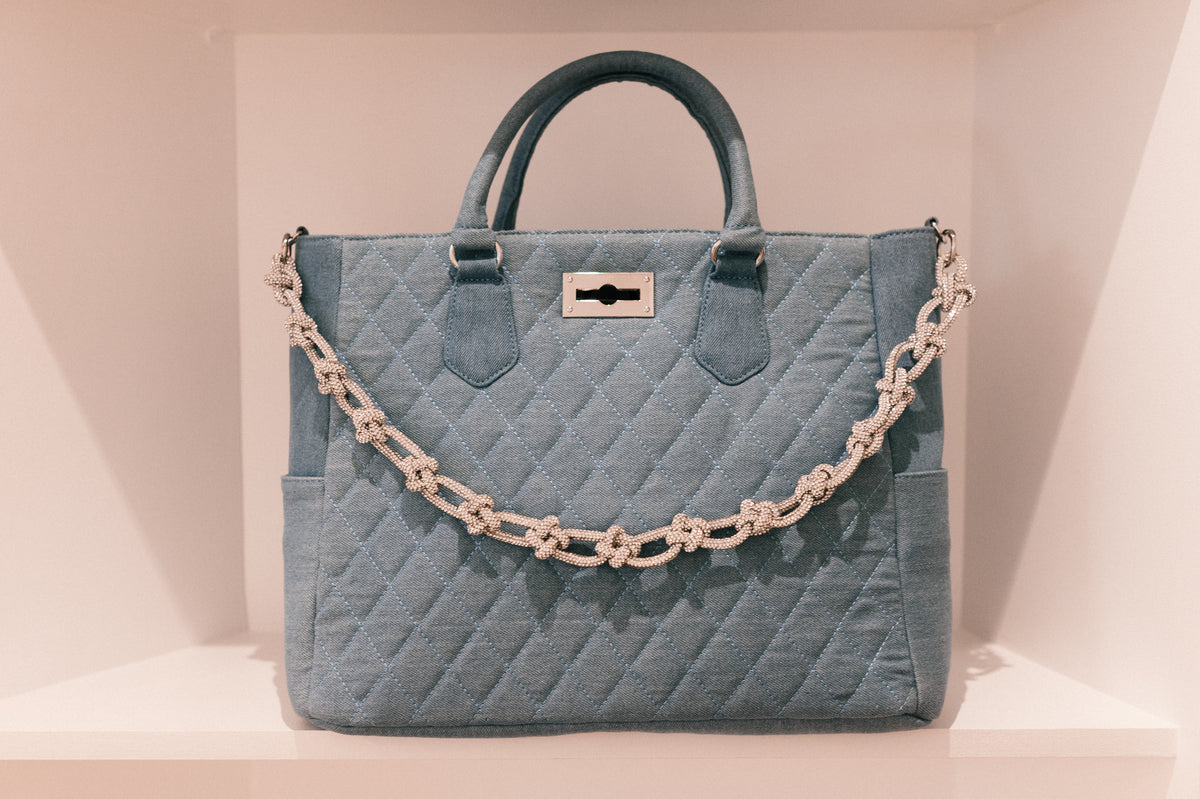 Chez La Mer Saint Tropez medium Bag in Light Denim