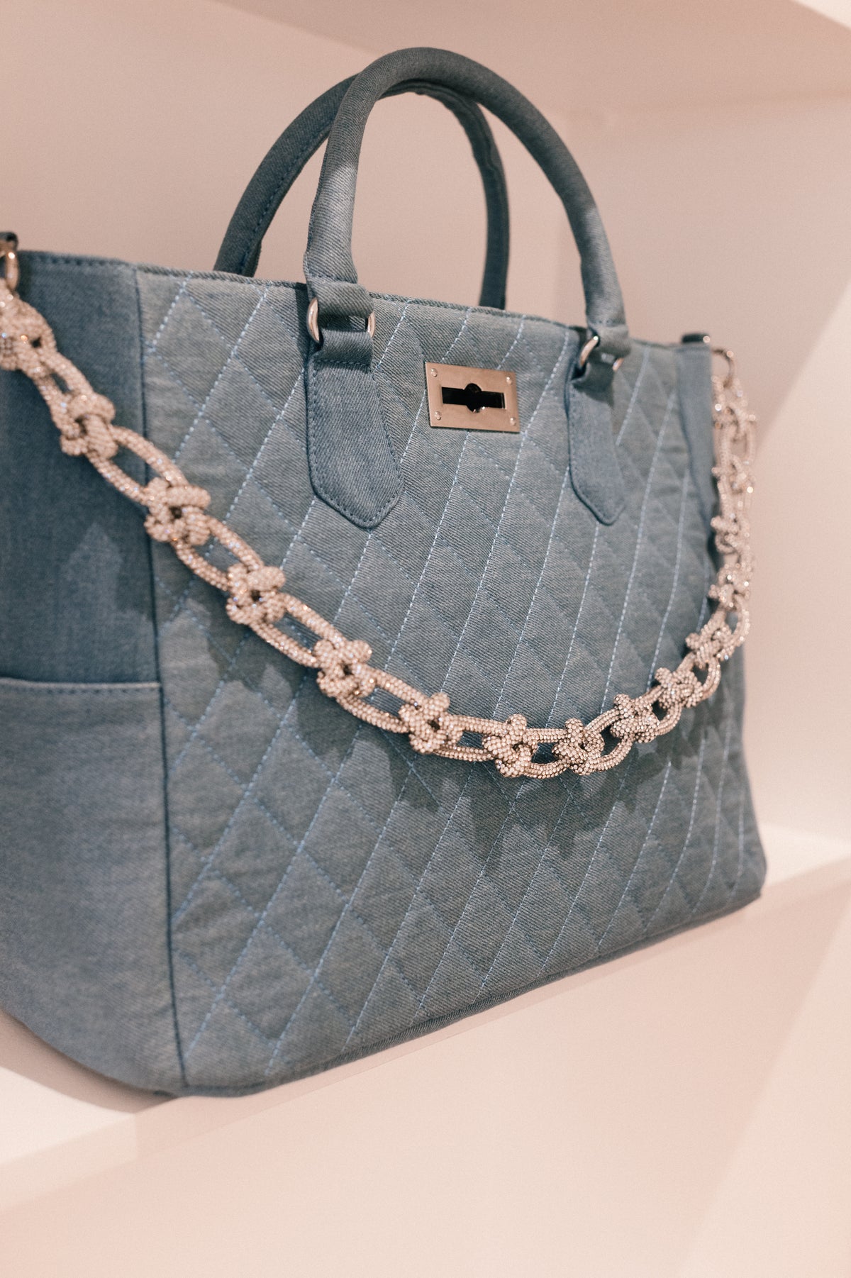 Chez La Mer Saint Tropez medium Bag in Light Denim