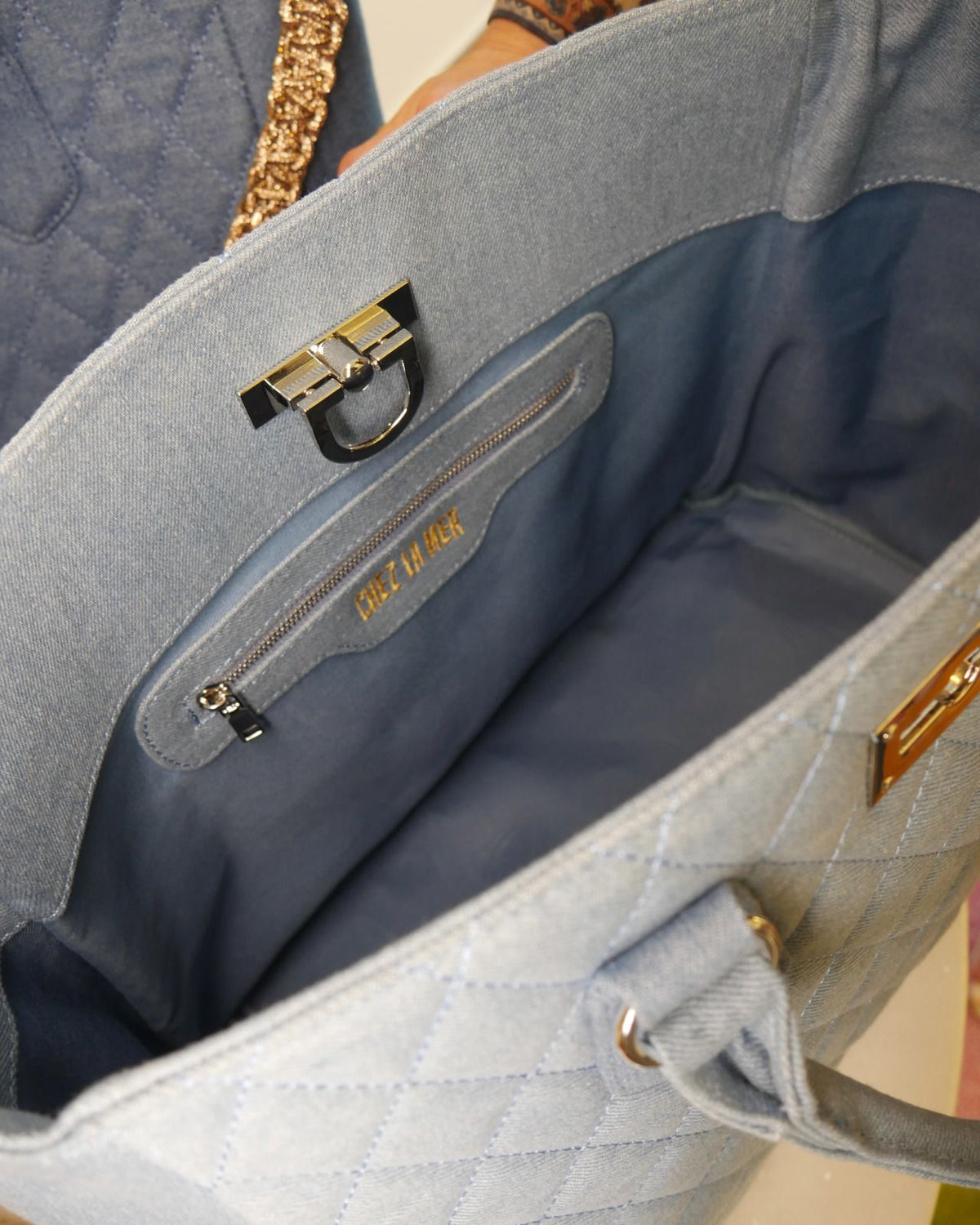 Chez La Mer Saint Tropez mini Bag in Light Denim